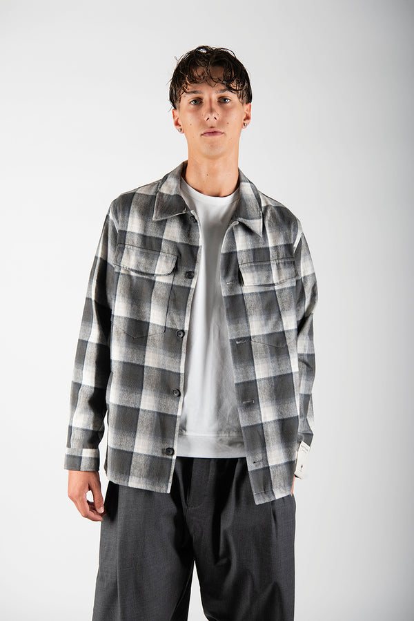 overshirt CHECK nero