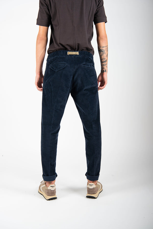 pantalone GREG velluto blu