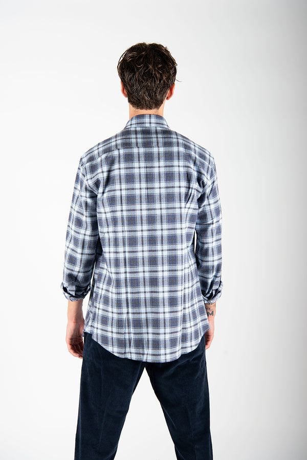 camicia QUADRO azzurro
