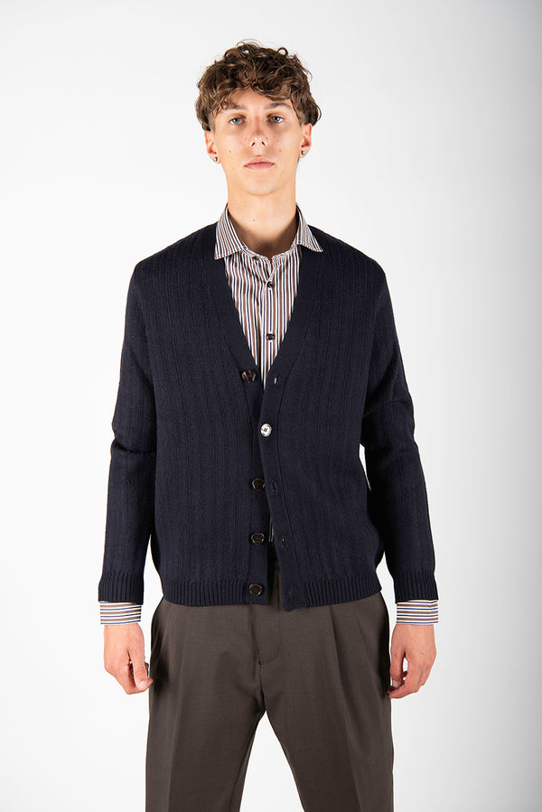 maglia CARDIGAN COSTE blu