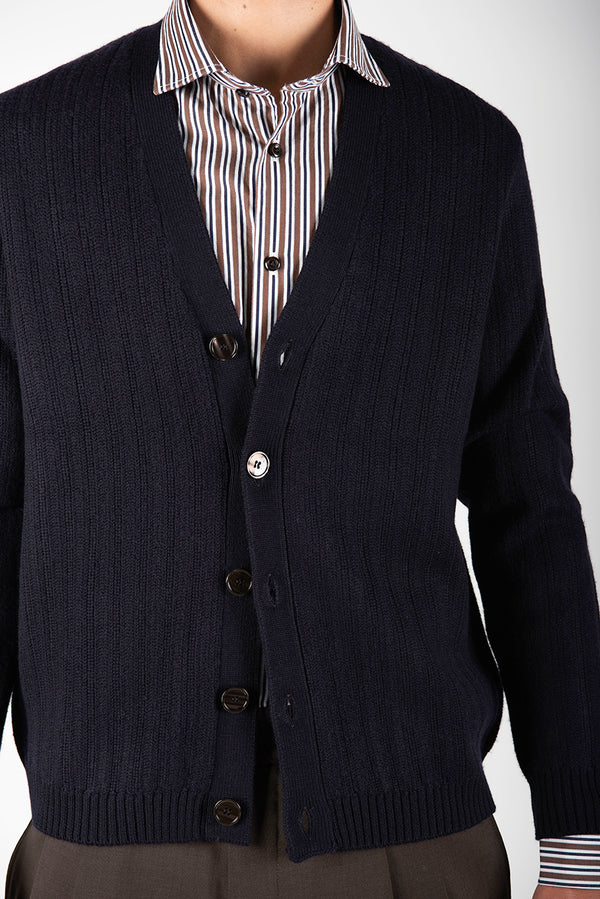 maglia CARDIGAN COSTE blu