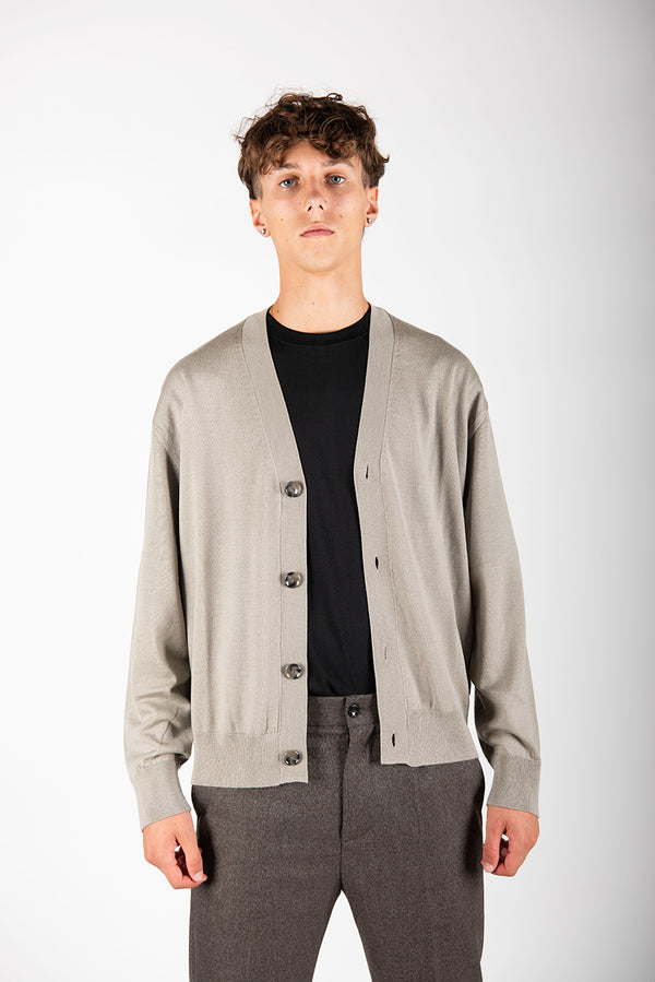 maglia CARDIGAN OVER perla