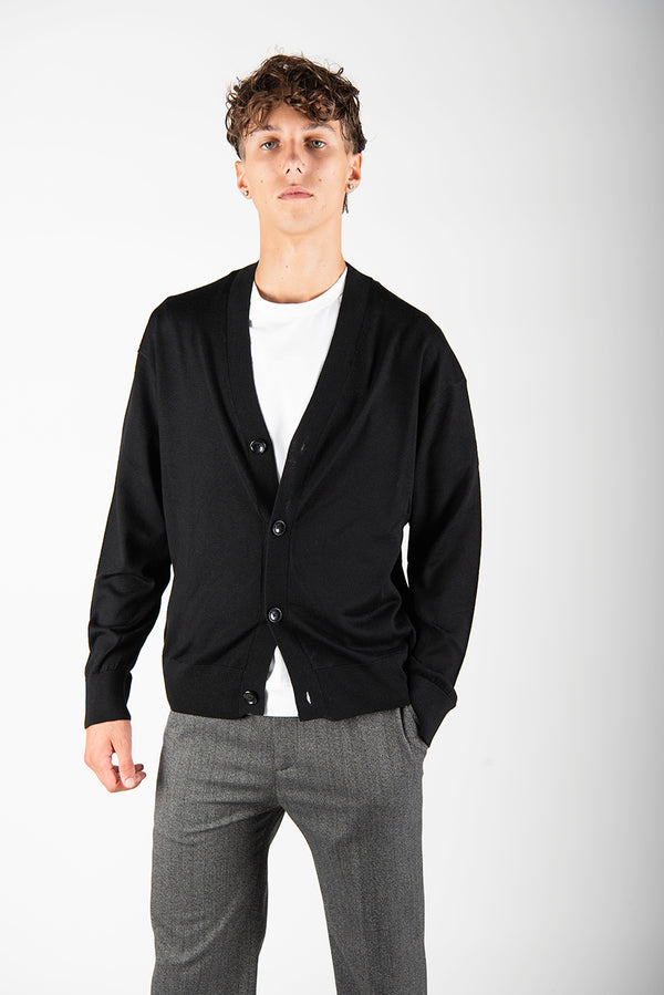 maglia CARDIGAN OVER nero