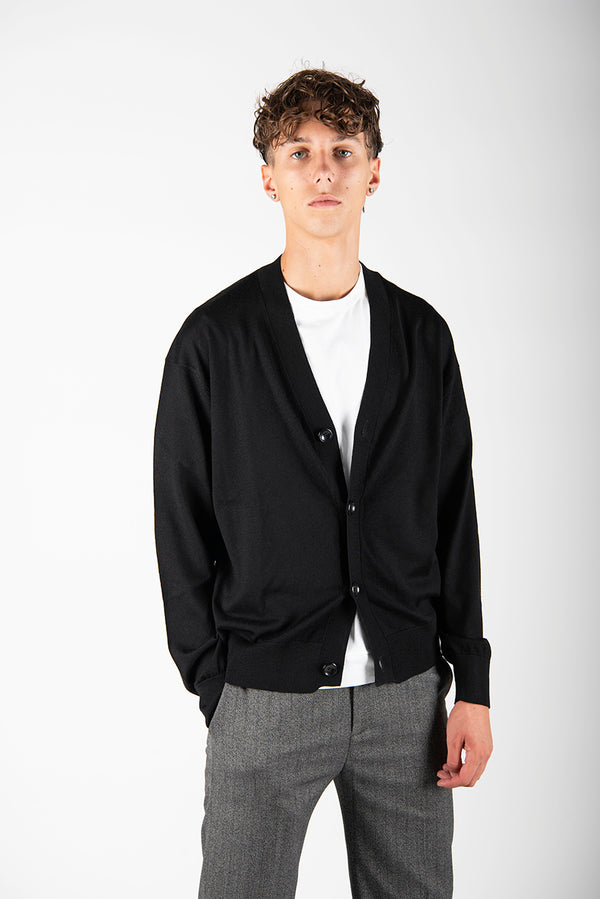 maglia CARDIGAN OVER nero