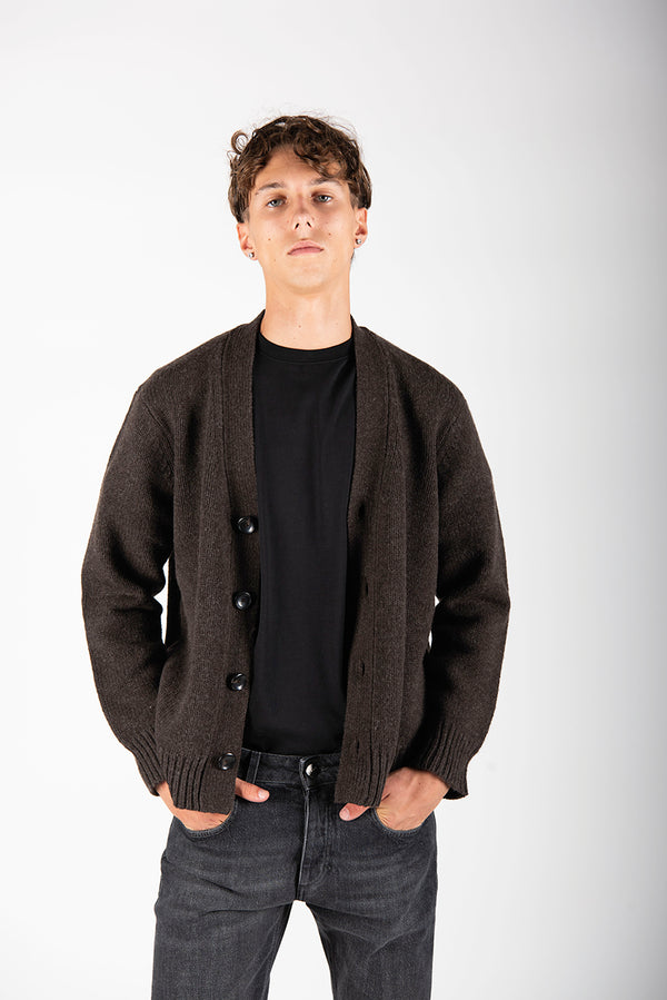 maglia CARDIGAN OVER moro