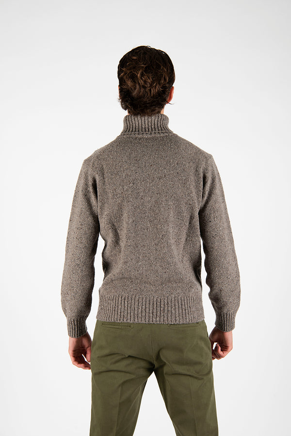 maglia DOLCEVITA BOTTONATO tortora