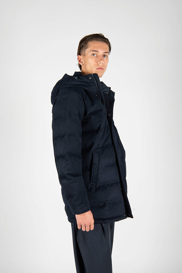 giubbotto CARDATO LONG blu