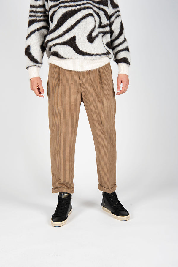 pantalone JAGUAR velluto nocciola