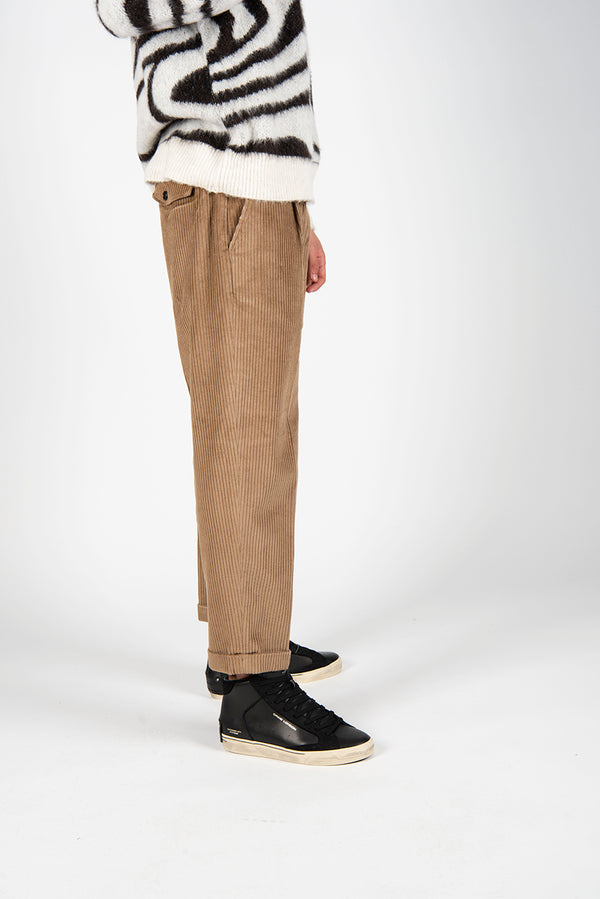 pantalone JAGUAR velluto nocciola