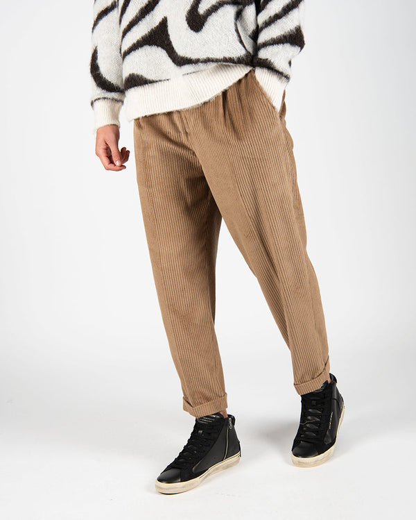 pantalone JAGUAR velluto nocciola