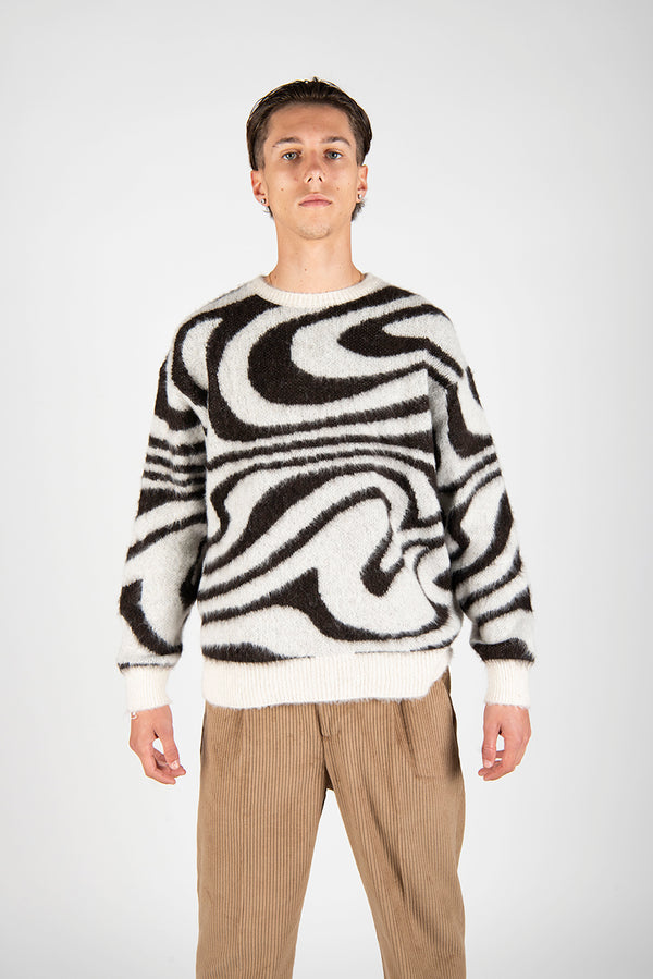 maglia ZEBRA panna/moro