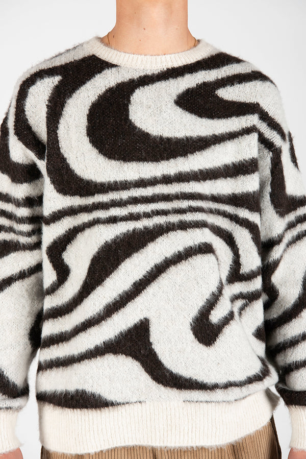 maglia ZEBRA panna/moro