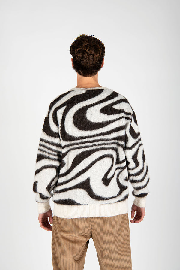 maglia ZEBRA panna/moro