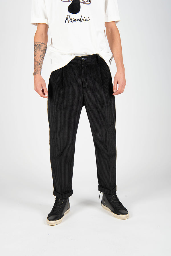 pantalone JAGUAR velluto nero