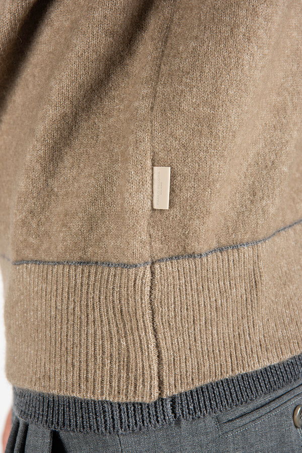 maglia DOPPIA beige/grigio