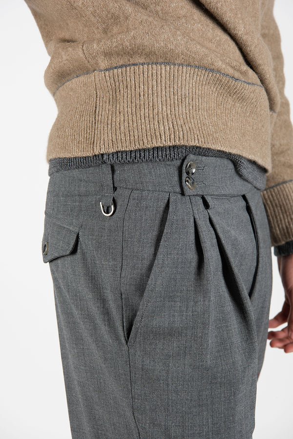 pantalone DOPPIA PENCE grigio