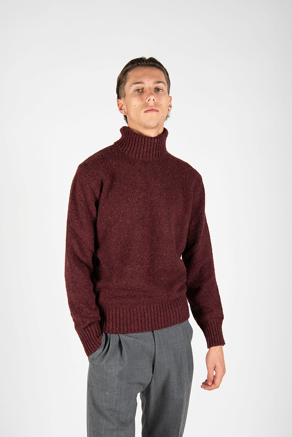 maglia DOLCEVITA BOTTONATO merlot