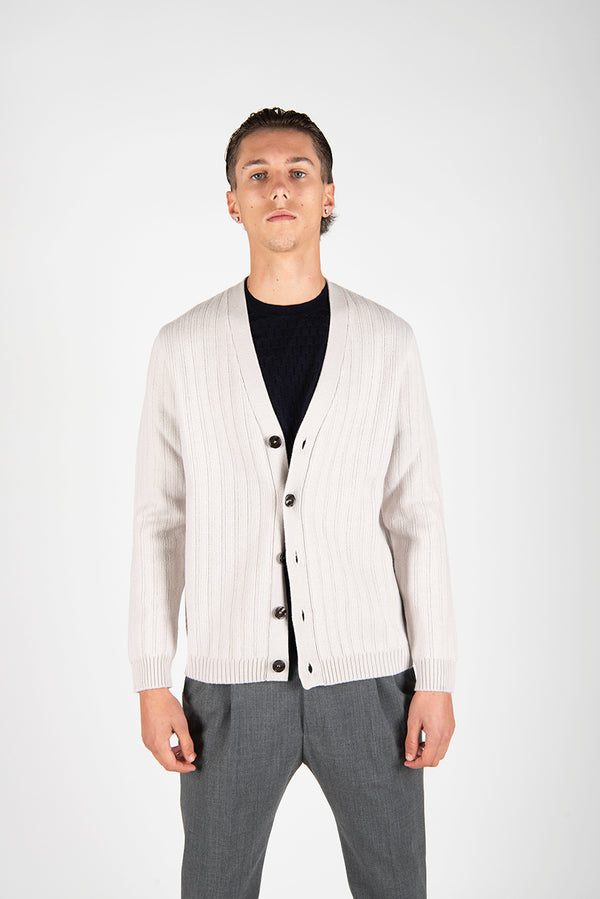 maglia CARDIGAN COSTE ghiaccio