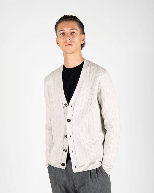 maglia CARDIGAN COSTE ghiaccio