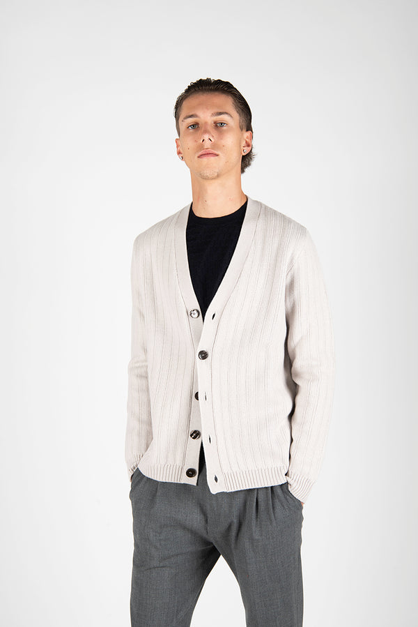 maglia CARDIGAN COSTE ghiaccio