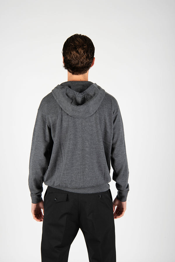 maglia CAPPUCCIO grigio