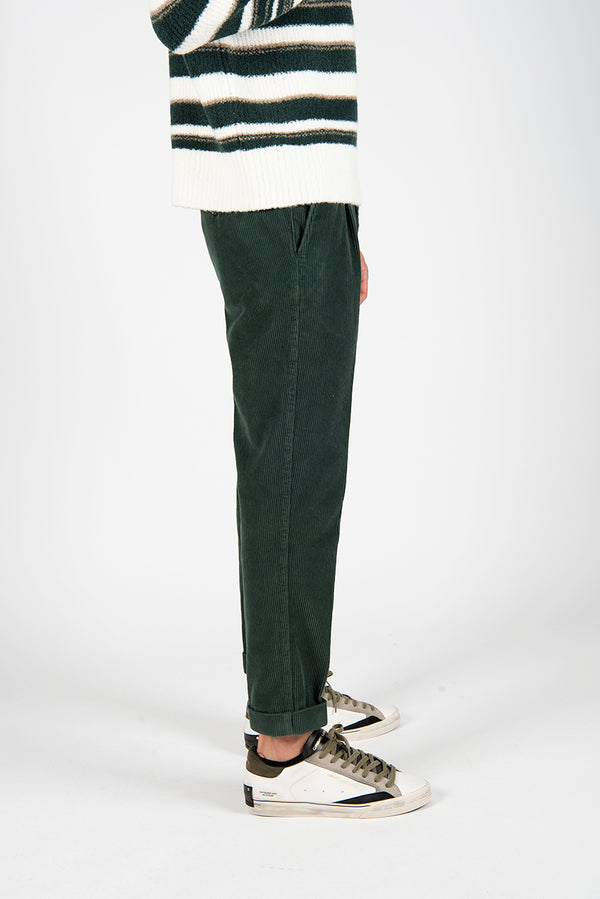 pantalone DUOMO velluto verde