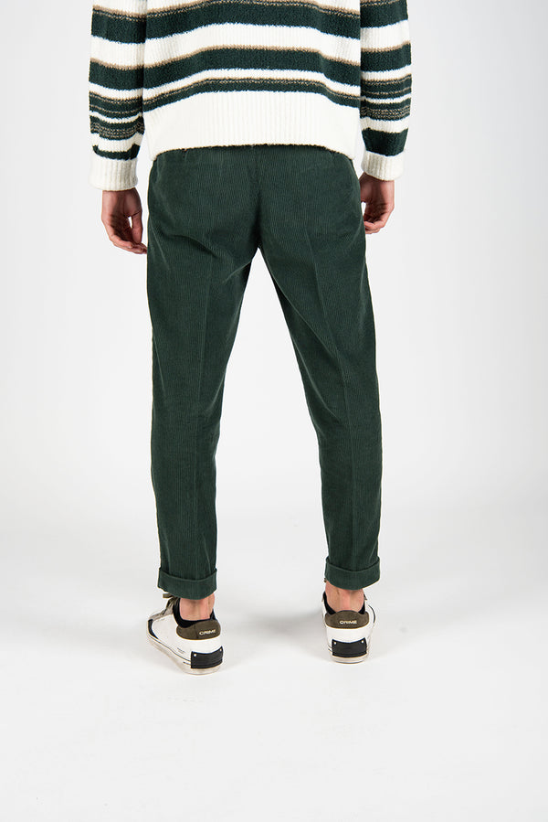 pantalone DUOMO velluto verde