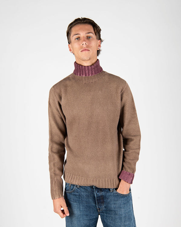 maglia CALEB beige/prugna