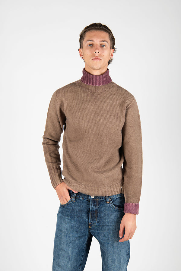 maglia CALEB beige/prugna