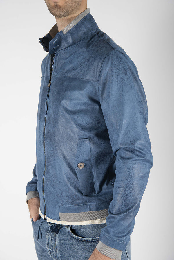 giubbino BIKERS azzurro