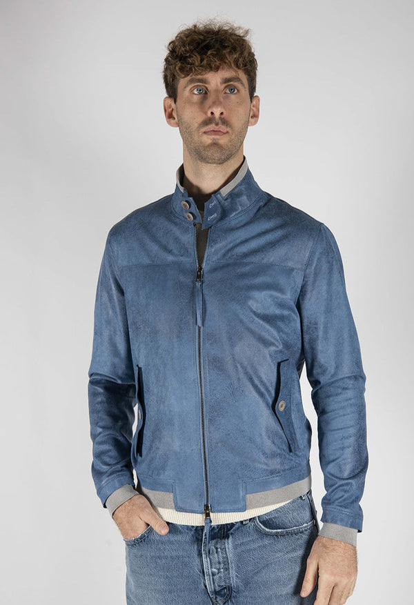 giubbino BIKERS azzurro