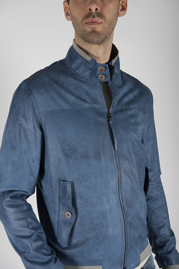 giubbino BIKERS azzurro