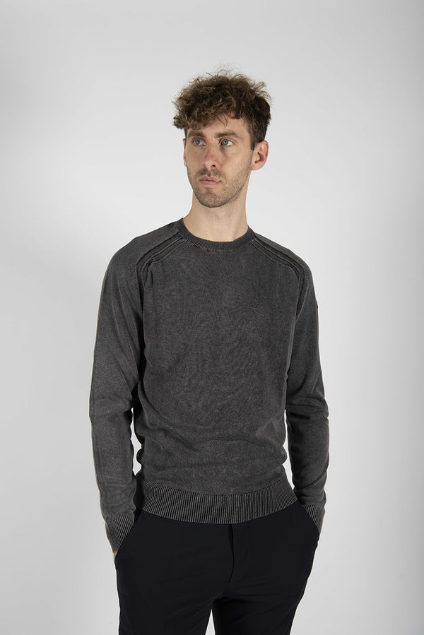 maglia TECHNO WASH ROUND blu black