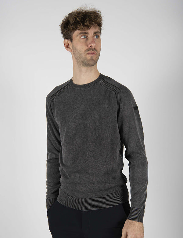 maglia TECHNO WASH ROUND blu black
