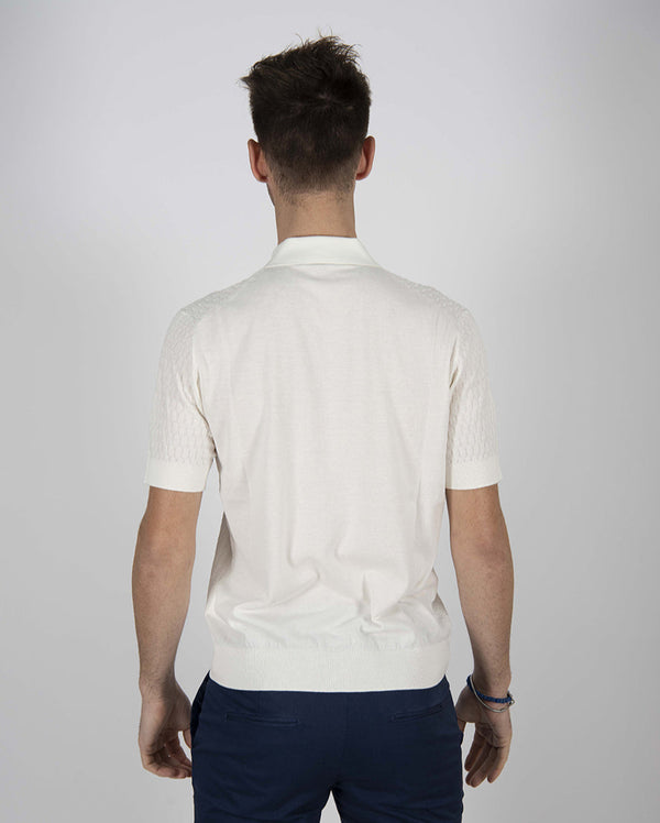 maglia CAMICIA M/C panna