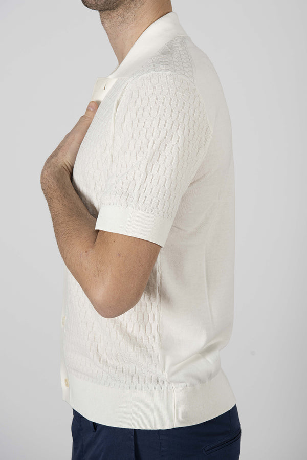 maglia CAMICIA M/C panna