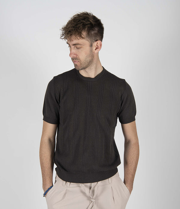 maglia PUNTO TRAFORATO verde militare