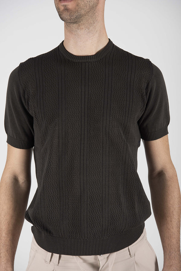 maglia PUNTO TRAFORATO verde militare