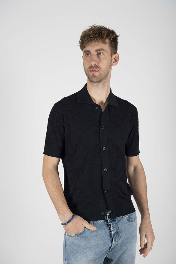 maglia CAMICIA M/C blu