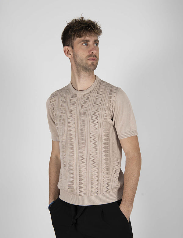 maglia PUNTO TRAFORATO beige
