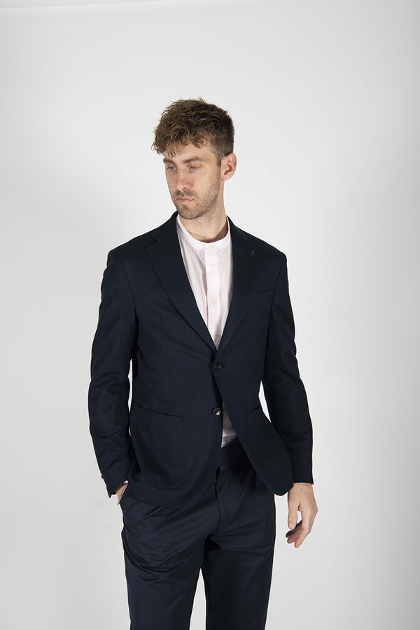 giacca DIAGONALE blu