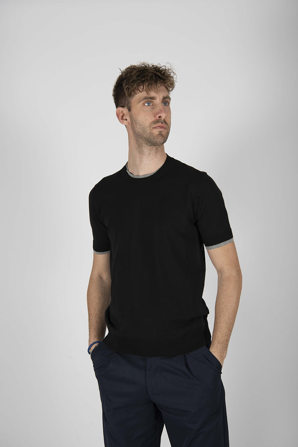 maglia CONTRASTO nero