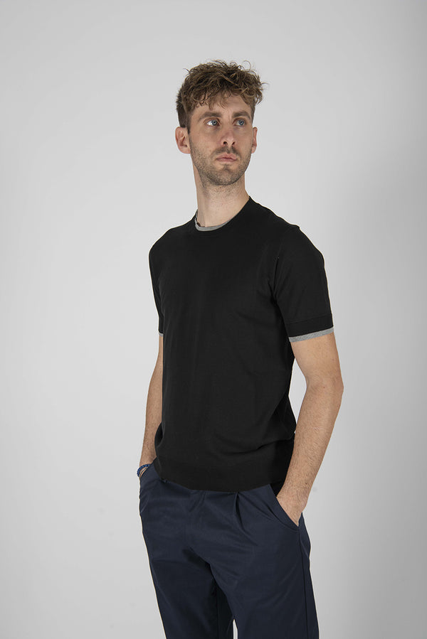 maglia CONTRASTO nero