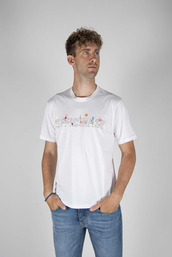 t-shirt PF49 bianco