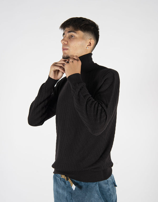 maglia DIAGONALE marrone