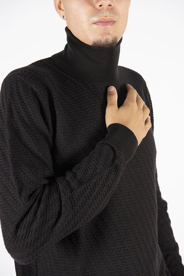 maglia DIAGONALE marrone