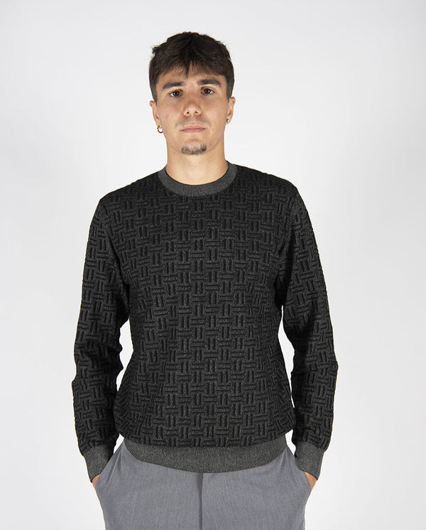 maglia SCACCHI nero
