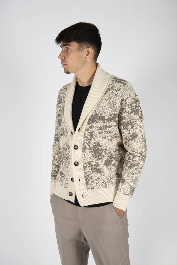 cardigan JACQUARD tortora
