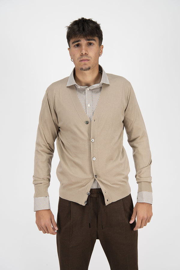 maglia cardigan FINEZZA beige