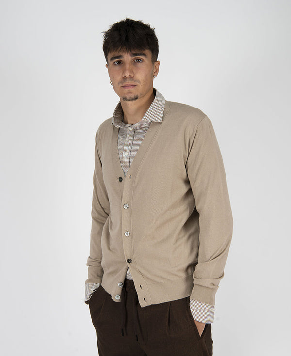 maglia cardigan FINEZZA beige